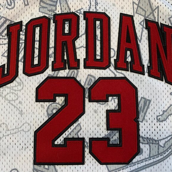 EUC Jordan All Over Print Youth Jersey Size MEDIUM 10/12 - Picture 12 of 14